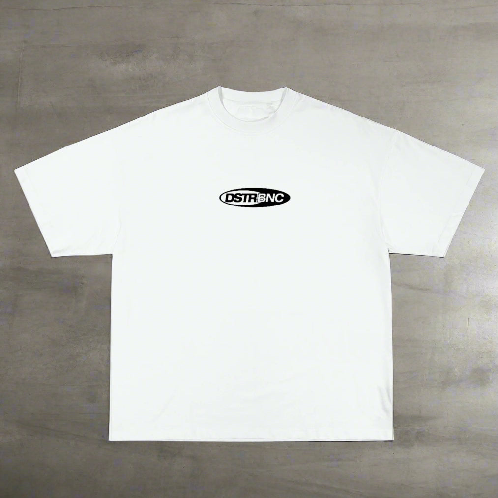 DSTRBNC LOGO TEE (WHITE)
